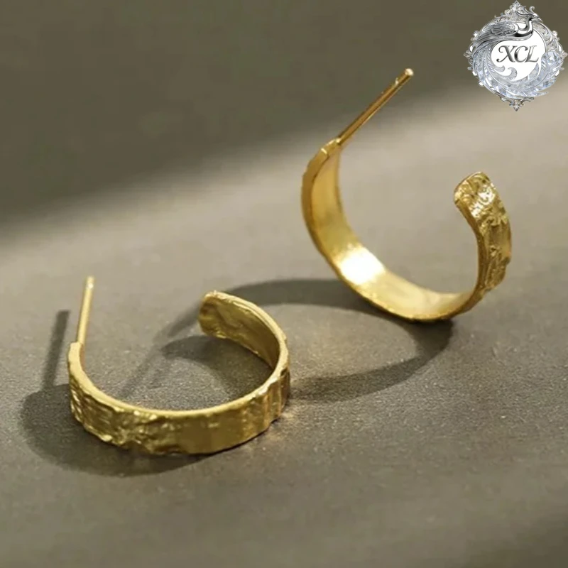 XCL S925 Sterling Silver Twist Stud Earrings Irregular Tin Foil Concave-Convex Texture Fashion Party Gift Accessories for Women
XCL S925 Sterling Silver Twist Stud Earrings Irregular Tin Foil Concave-Convex Texture Fashion Party Gift Accessories for Women