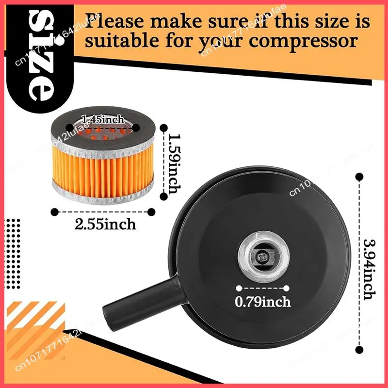 B52C 2 Pcs Air Compressor-Silencer With 6 Pcs Air Compressor Intake Filter Elements, Sound Muffler Accessories
B52C 2 Pcs Air Compressor-Silencer With 6 Pcs Air Compressor Intake Filter Elements, Sound Muffler Accessories