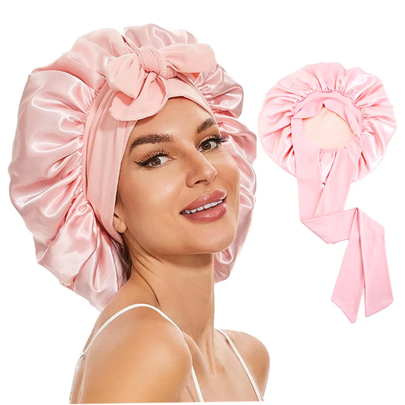 3Pcs Double Layer Women Satin Bonnet Solid Wide Band Wrap Nightcap Hair Care Shower Night Sleep Cap Hair Care Head Cover Turban
3Pcs Double Layer Women Satin Bonnet Solid Wide Band Wrap Nightcap Hair Care Shower Night Sleep Cap Hair Care Head Cover Turban