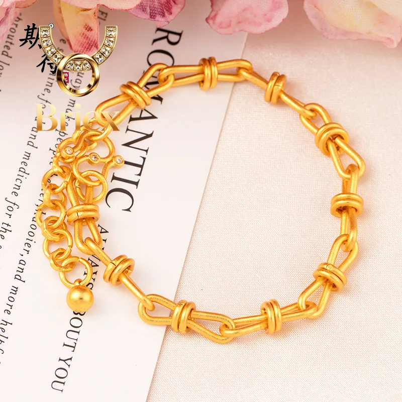 Briex Jewelry Luxury 24K 9999 Pure Gold real gold Women's Bracelet Light Luxury Ring-link Bracelet
Briex Jewelry Luxury 24K 9999 Pure Gold real gold Women's Bracelet Light Luxury Ring-link Bracelet