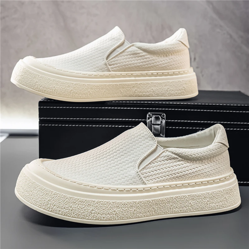 Simple Style Woven Pattern Slip-On Thick-Soled Sneakers, Breathable, Comfortable, Versatile, Casual and Commuting Men's Shoes
Simple Style Woven Pattern Slip-On Thick-Soled Sneakers, Breathable, Comfortable, Versatile, Casual and Commuting Men's Shoes