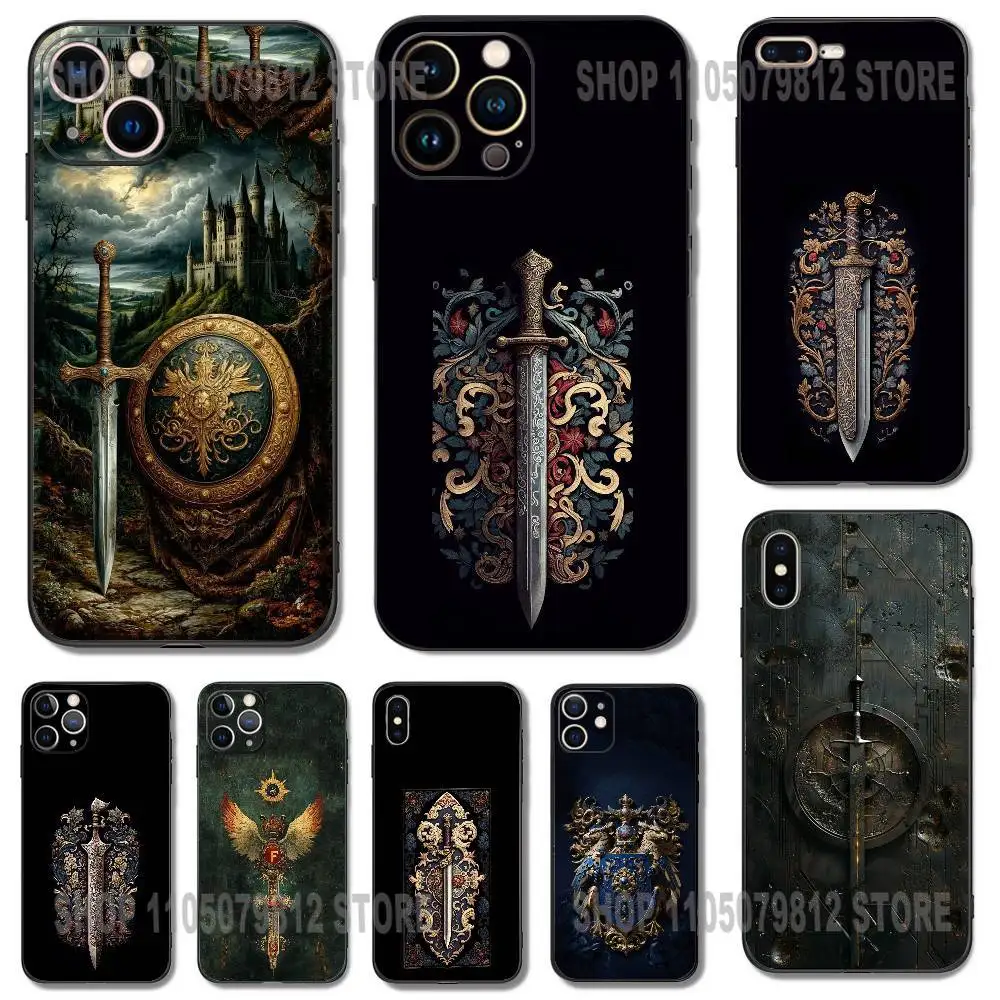 Medieval Sword Design Phone Case For iPhone 17,16,15,14,13,12,11,XR,Pro,XS,Max,XR,Plus,Mini Soft Silicone Black Shockproof
Medieval Sword Design Phone Case For iPhone 17,16,15,14,13,12,11,XR,Pro,XS,Max,XR,Plus,Mini Soft Silicone Black Shockproof