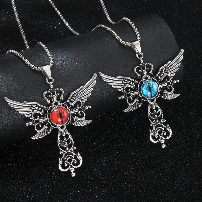 WANZHI 2025 Gothic Evil Eye Pendant Necklace for Women and Men Creative Wings Cross Choker Fashion Jewelry Accessories Gifts
WANZHI 2025 Gothic Evil Eye Pendant Necklace for Women and Men Creative Wings Cross Choker Fashion Jewelry Accessories Gifts