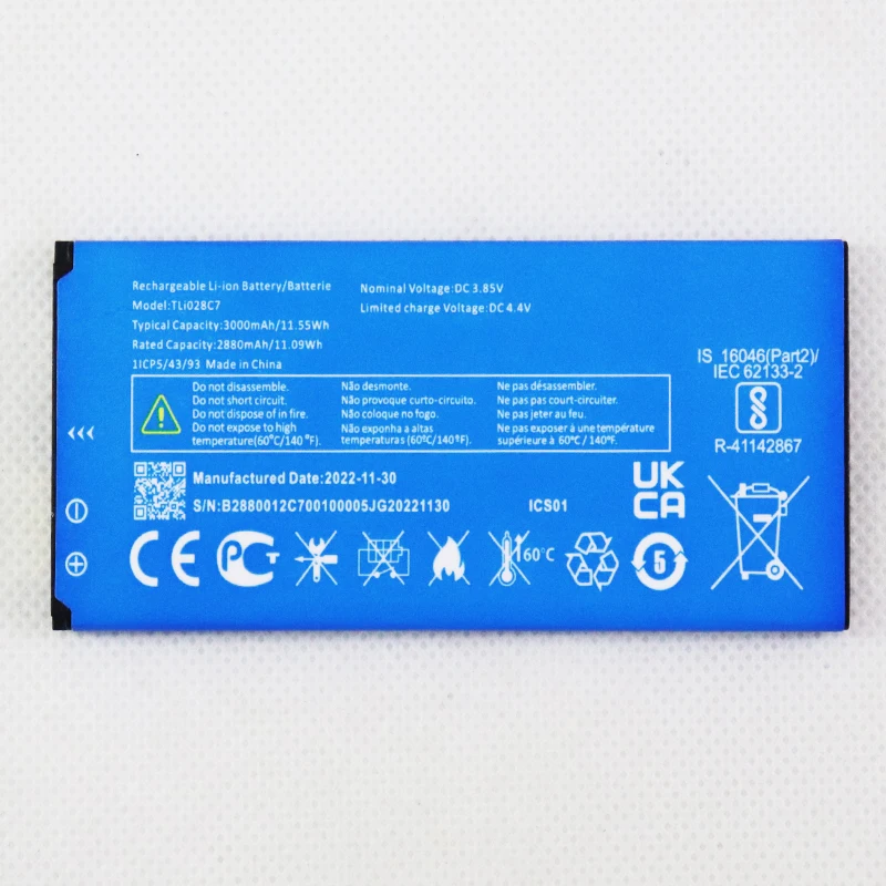 Аккумулятор TLi028C1 TLi028C7 на 3000 мА · ч для Alcatel 1A 5002F 1B 2020 5002D 5002X 5002A 5002I 5002M 5002S
Аккумулятор TLi028C1 TLi028C7 на 3000 мА · ч для Alcatel 1A 5002F 1B 2020 5002D 5002X 5002A 5002I 5002M 5002S