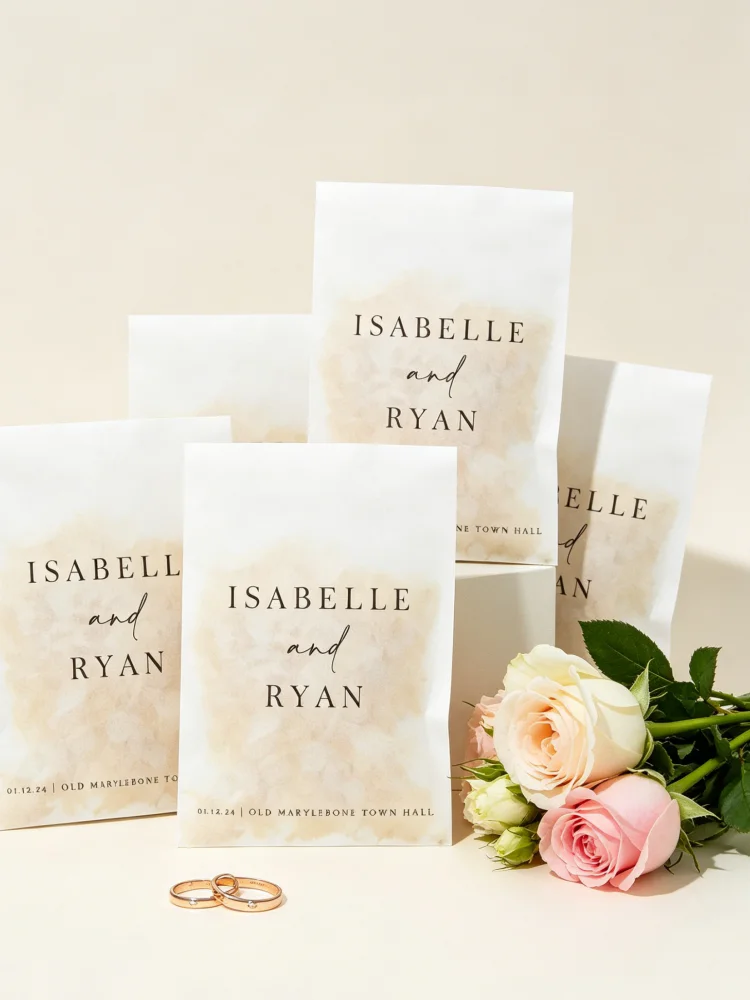 Custom Personalized Confetti Bags Biodegradable Glassine Paper Bags for Wedding Party Favors
Custom Personalized Confetti Bags Biodegradable Glassine Paper Bags for Wedding Party Favors
