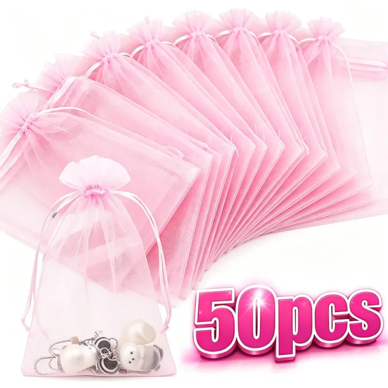 10-50pcs Pink Jewelry Packaging Bag Organza Bags Gift Pink Storage Wedding Drawstring Pouches Multi Size Small Medium Large Set
10-50pcs Pink Jewelry Packaging Bag Organza Bags Gift Pink Storage Wedding Drawstring Pouches Multi Size Small Medium Large Set