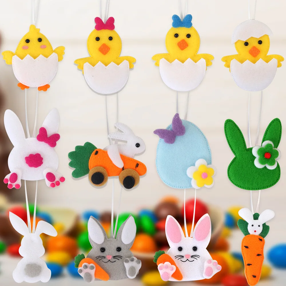 12 PCS New Easter Ornaments Rabbit Eggshell Chicken Pendant Holiday Party Atmosphere Arrangement Cartoon Fabric Pendant
12 PCS New Easter Ornaments Rabbit Eggshell Chicken Pendant Holiday Party Atmosphere Arrangement Cartoon Fabric Pendant