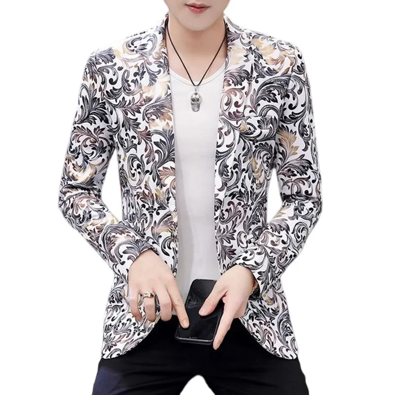 High Quality S-3XL Fashion Handsome Trend Party Party Casual Slim Men's Printed Suit Jacket
High Quality S-3XL Fashion Handsome Trend Party Party Casual Slim Men's Printed Suit Jacket