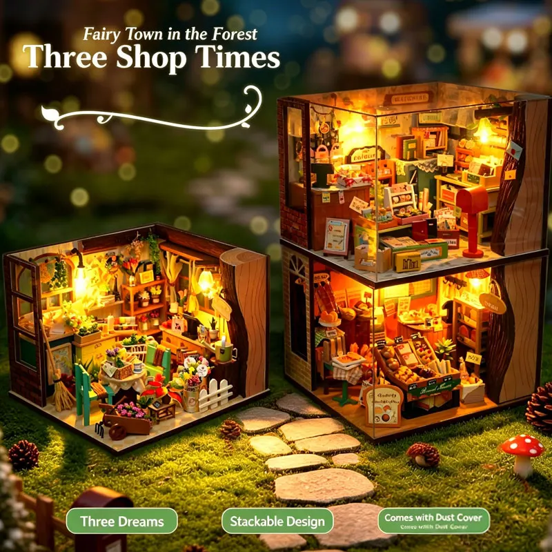 DIY Miniature Dollhouse Kit 3D Wooden Puzzle Model With Furniture Dust Cover Handmade Craft Home Decor Birthday Gift for Adults
DIY Miniature Dollhouse Kit 3D Wooden Puzzle Model With Furniture Dust Cover Handmade Craft Home Decor Birthday Gift for Adults