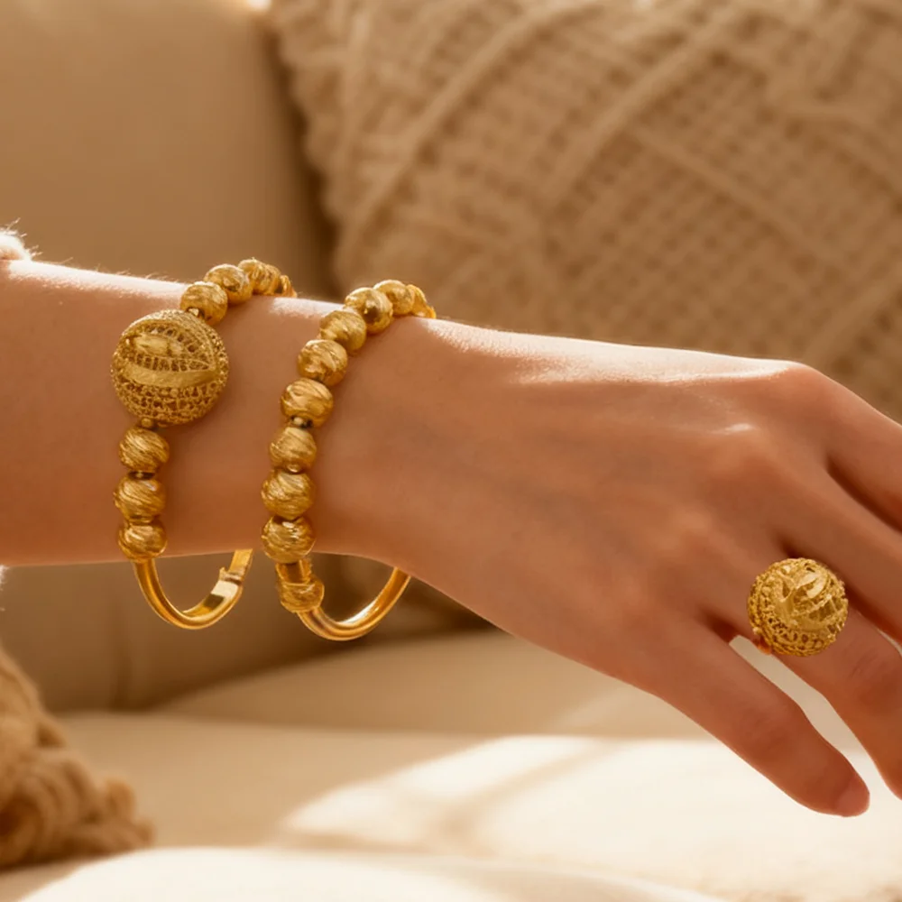 Women Charm Bracelet Bangle 24K Gold Color Flower Bangle African Designer Ethiopian Hawaiian Jewelry Birthday Gifts
Women Charm Bracelet Bangle 24K Gold Color Flower Bangle African Designer Ethiopian Hawaiian Jewelry Birthday Gifts