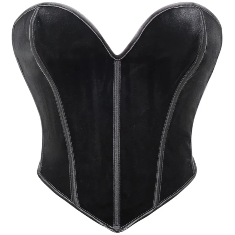 Women Black Velvet Strapless Corset Gothic Overbust Bustier Waist Trainer Clubwear
Women Black Velvet Strapless Corset Gothic Overbust Bustier Waist Trainer Clubwear