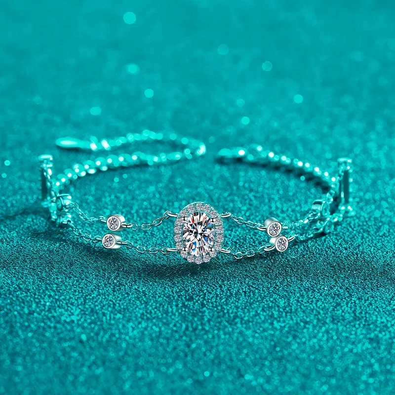 Luxury 1ct Moissanite Bracelet 18k White Gold & Platinum PT950 Shimmering Stylish Women's Wedding Fine Jewelry Sparkling Gift
Luxury 1ct Moissanite Bracelet 18k White Gold & Platinum PT950 Shimmering Stylish Women's Wedding Fine Jewelry Sparkling Gift