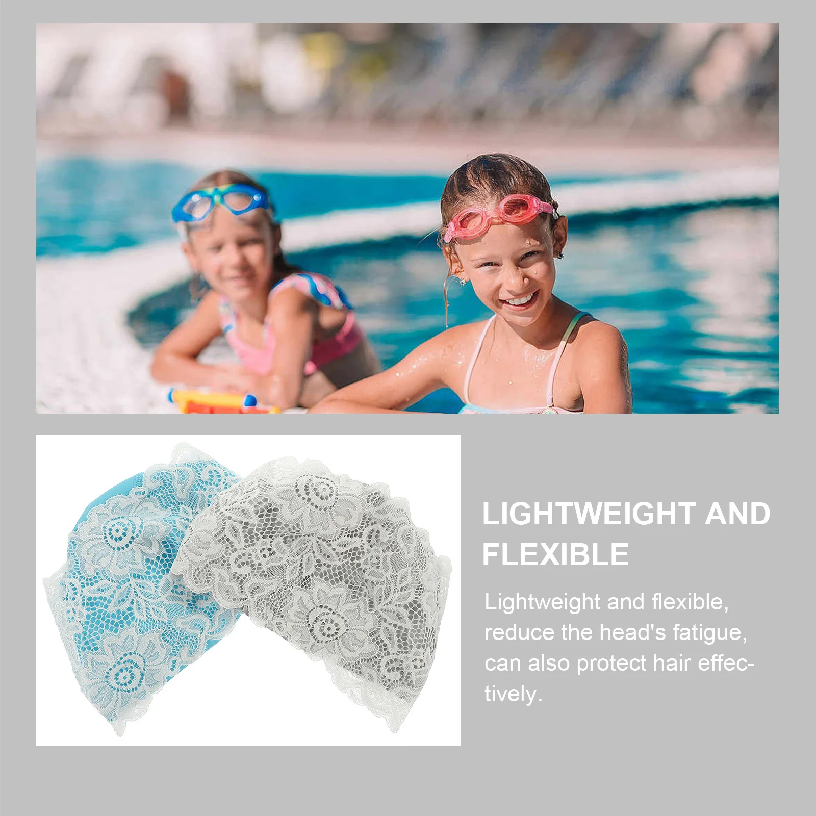2Pcs Waterproof Swimming Caps PU Lace Elastic Swim Hats for Women Ladies Bathing Caps Fashion Swim Hats Swimming
2Pcs Waterproof Swimming Caps PU Lace Elastic Swim Hats for Women Ladies Bathing Caps Fashion Swim Hats Swimming
