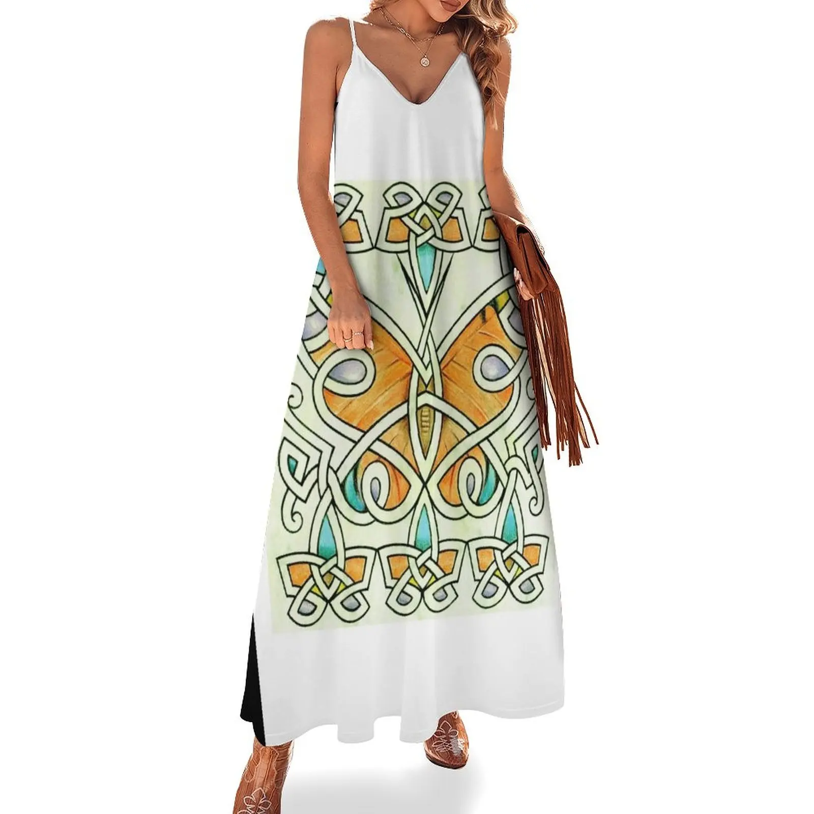 Orange Celtic Butterfly Sleeveless Dress women's luxury party dress elegant chic women dresses promotion
Orange Celtic Butterfly Sleeveless Dress women's luxury party dress elegant chic women dresses promotion