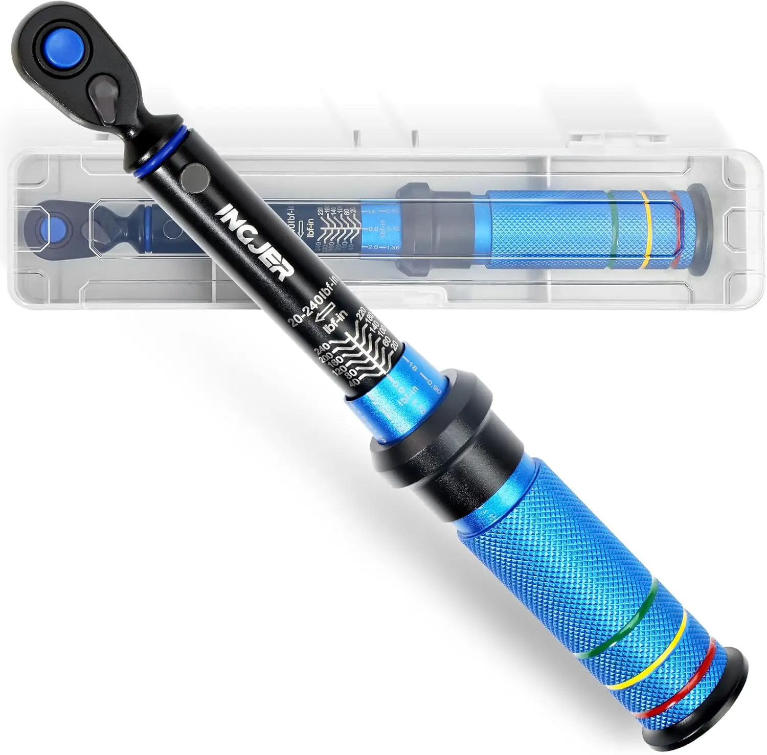Mini 1/4" Drive Click Torque Wrench, 20-240in.lb, Dual-Direction Adjustable 72 Tooth for Bike, Motorcycle, DIY
Mini 1/4" Drive Click Torque Wrench, 20-240in.lb, Dual-Direction Adjustable 72 Tooth for Bike, Motorcycle, DIY