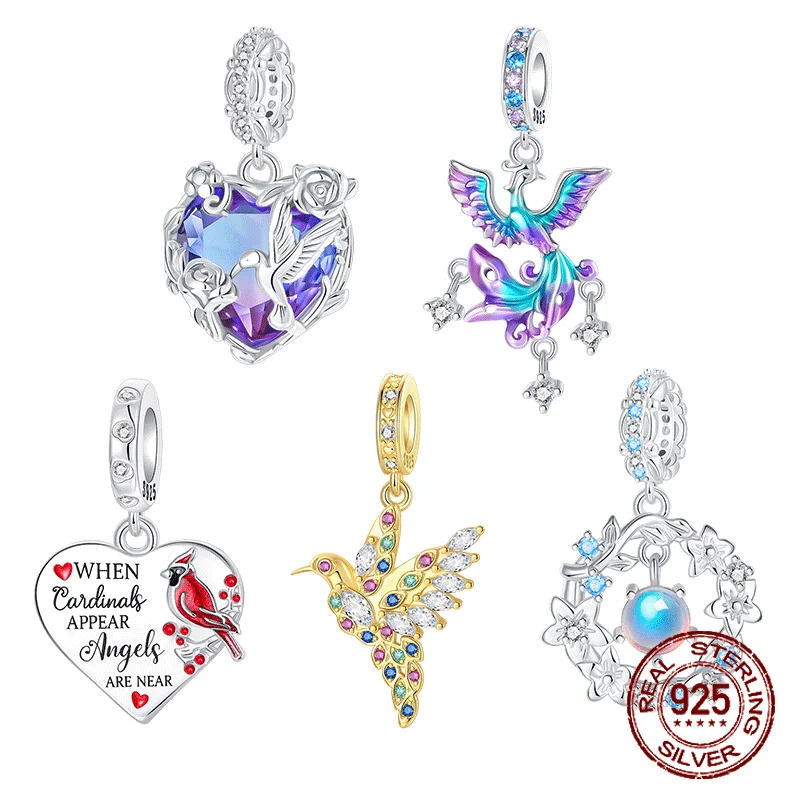 925 Sterling Silver Chinese Phoenix Amulet Hummingbird Pendant Charm Fit Original Charms Bracelet Women DIY Jewelry Gift
925 Sterling Silver Chinese Phoenix Amulet Hummingbird Pendant Charm Fit Original Charms Bracelet Women DIY Jewelry Gift