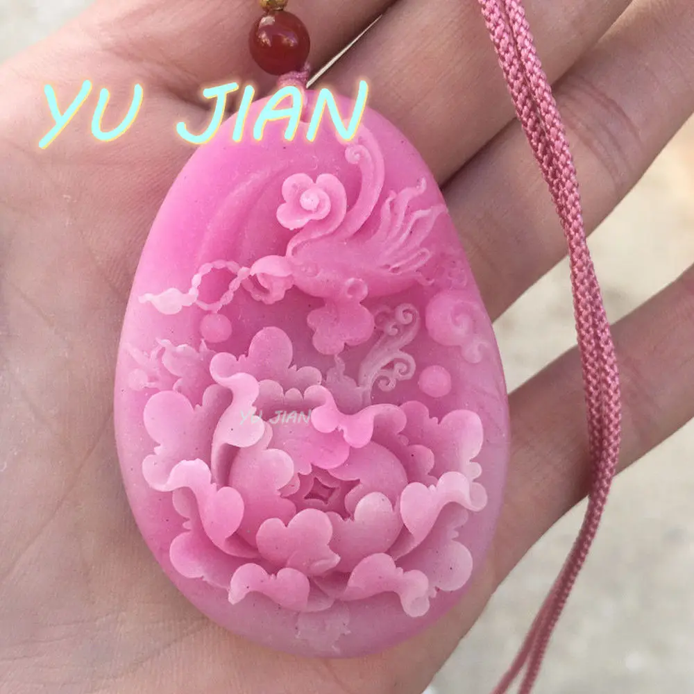 New Graceful China Charm Traditional Hand Carved Phoenix Flower Pendant Peach Blossom-Jade Agate Lucky Necklace Chain Jewelry
New Graceful China Charm Traditional Hand Carved Phoenix Flower Pendant Peach Blossom-Jade Agate Lucky Necklace Chain Jewelry