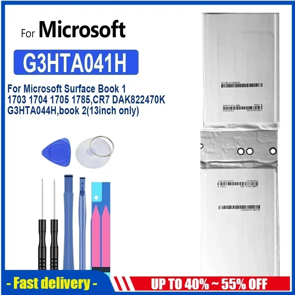G3HTA021H G3HTA020H Battery For Microsoft Surface Book 1 13.5 inch 1705 Keyboard base 1703 Screen 1704 ,CR7 DAK822470K
G3HTA021H G3HTA020H Battery For Microsoft Surface Book 1 13.5 inch 1705 Keyboard base 1703 Screen 1704 ,CR7 DAK822470K