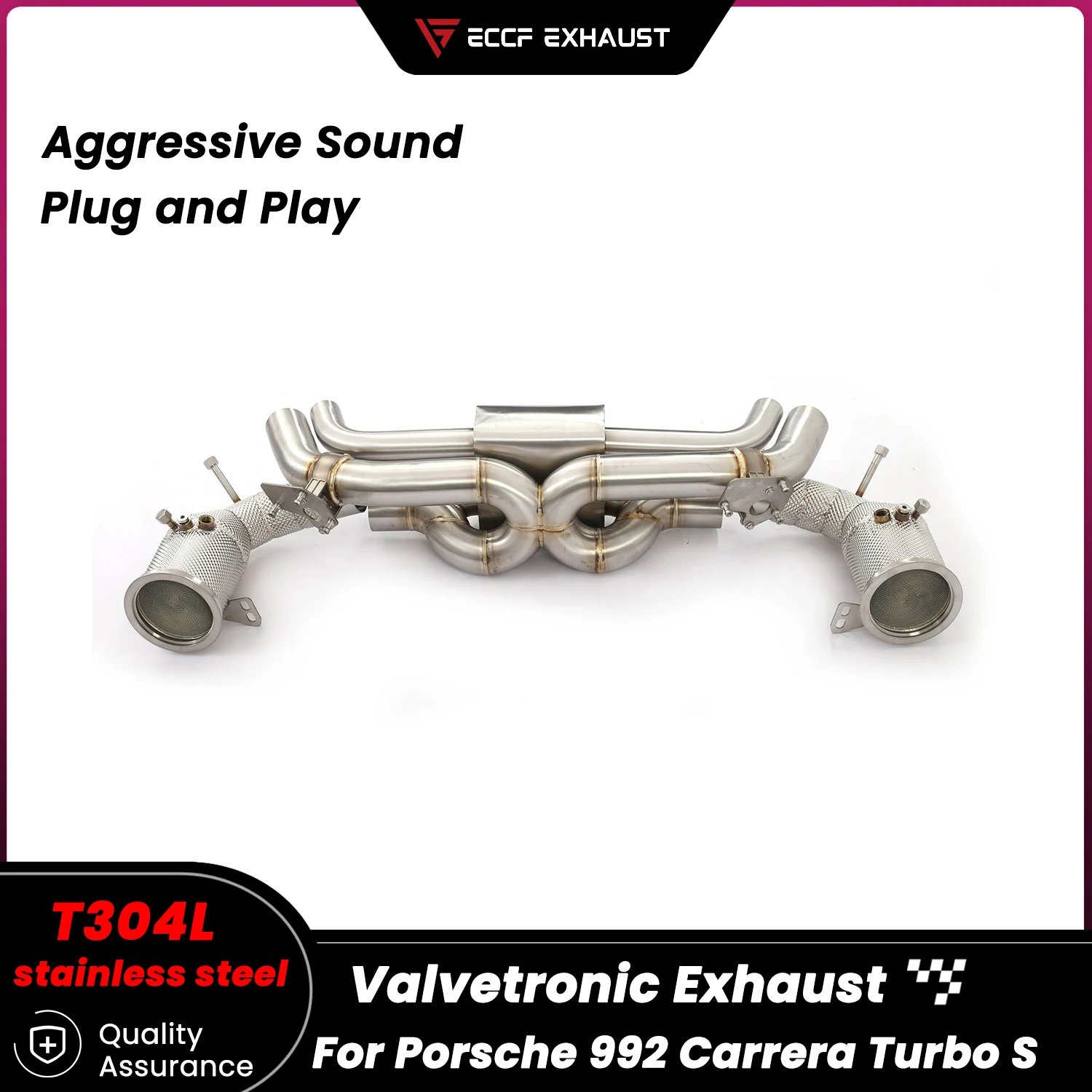 Race Inspired Complete Exhaust Square Muffler ECCF T304 Stainless Steel For Porsche 992 Turbo S Aggressive Sound Easy Install
Race Inspired Complete Exhaust Square Muffler ECCF T304 Stainless Steel For Porsche 992 Turbo S Aggressive Sound Easy Install