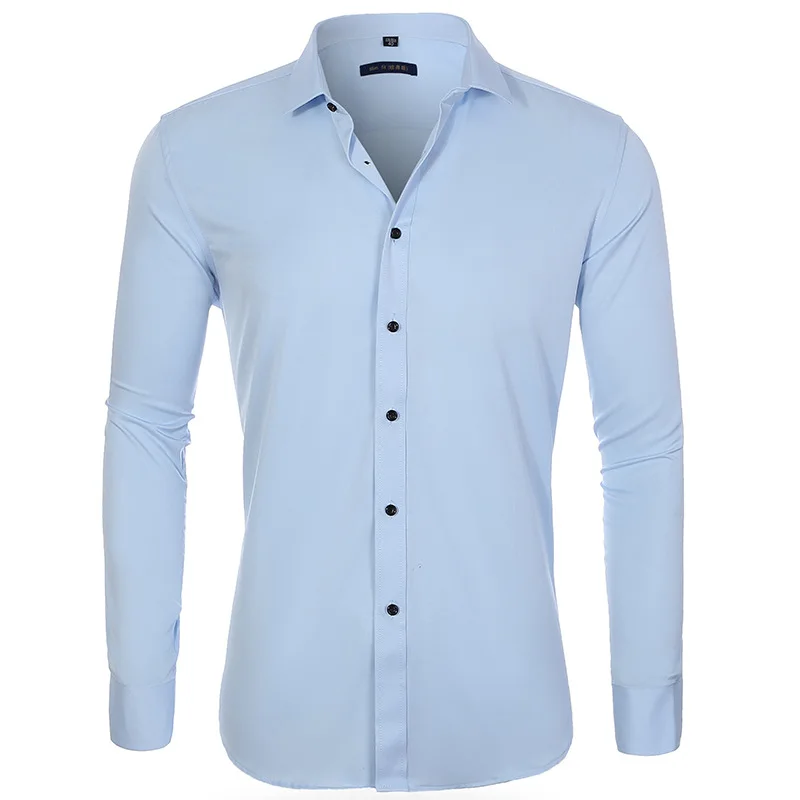 LH202 slim fit business high elastic white shirt men's long sleeve new style shirt
LH202 slim fit business high elastic white shirt men's long sleeve new style shirt