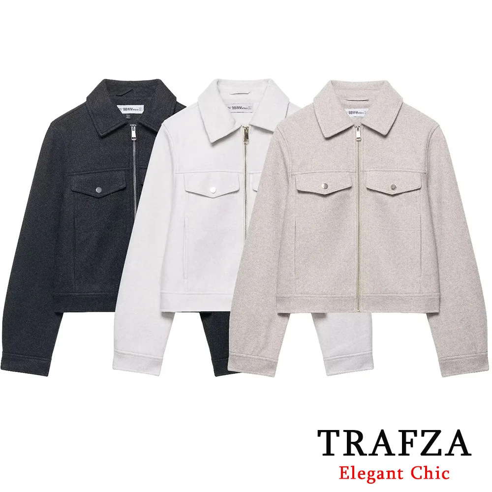 TRAFZA Women High Street Chic Jacket Lapel Zipper Long Sleeve Jacket 2025 Spring Fall Fashion Casual Short Commuter Jacket Coat
TRAFZA Women High Street Chic Jacket Lapel Zipper Long Sleeve Jacket 2025 Spring Fall Fashion Casual Short Commuter Jacket Coat