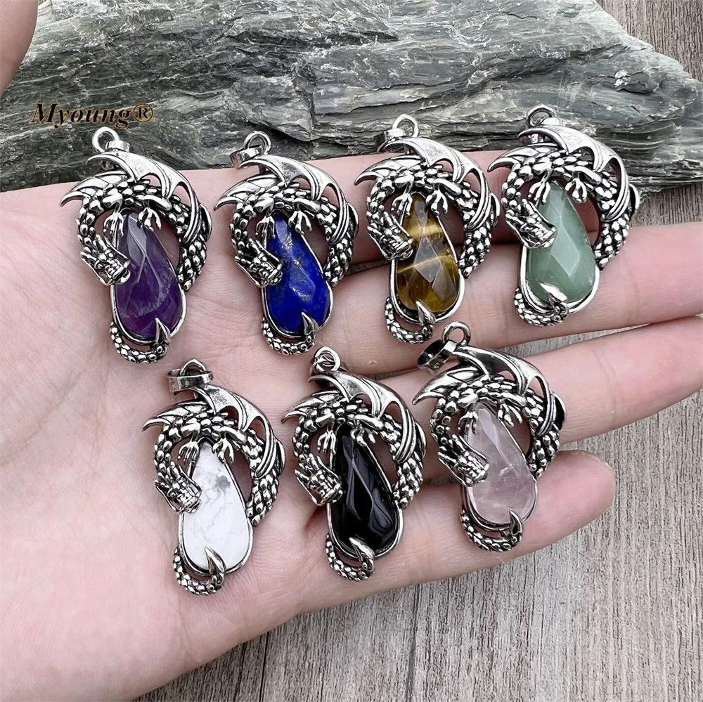 10PCS Water Drop Natural Gems Crystal Lapis Amethysts Rose Quartzs Bead Paved Vintage Dragon Pendant MY230472
10PCS Water Drop Natural Gems Crystal Lapis Amethysts Rose Quartzs Bead Paved Vintage Dragon Pendant MY230472