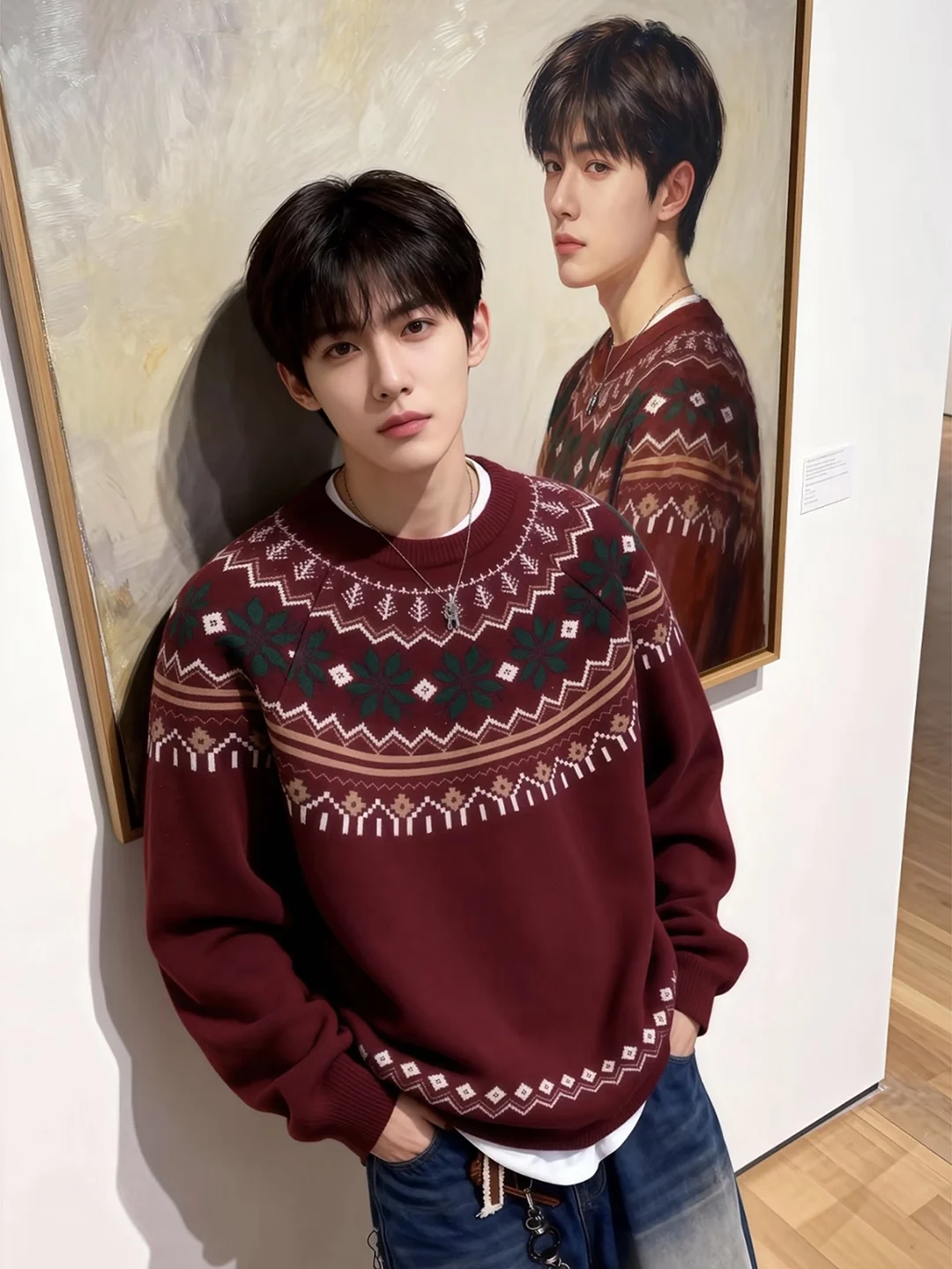 Красный вязаный свитер Cisas для мужчин, зимний, новогодний, с круглым вырезом, шерстяной, базовый слой, для ношения под одеждой, Fierland Ci Walk
Красный вязаный свитер Cisas для мужчин, зимний, новогодний, с круглым вырезом, шерстяной, базовый слой, для ношения под одеждой, Fierland Ci Walk