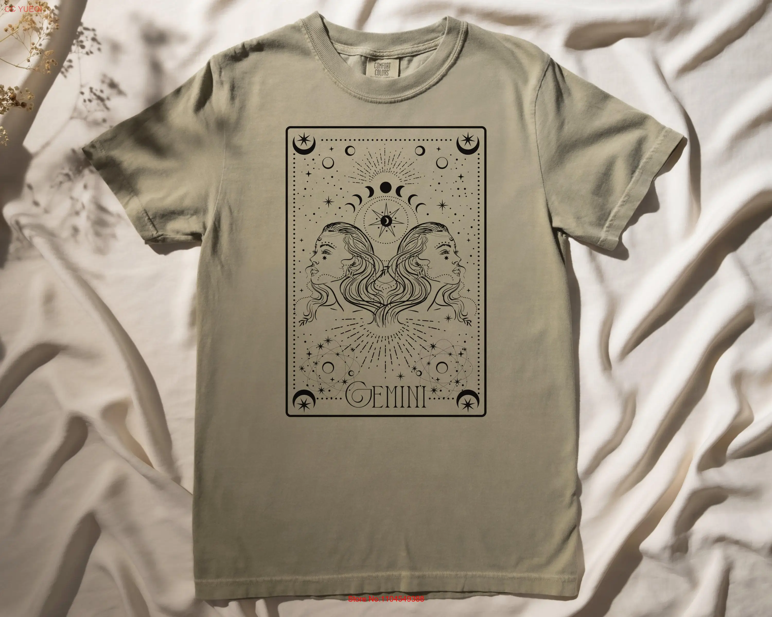 Gemini Zodiac Tarot Card Black Symbol Astrology T Shirt for Her or Him long or short sleeves
Gemini Zodiac Tarot Card Black Symbol Astrology T Shirt for Her or Him long or short sleeves