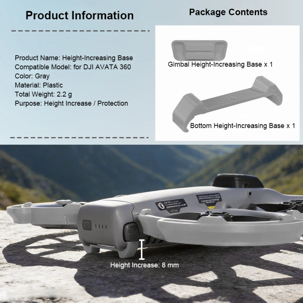 Lightweight Landing Gear for DJI Avata 360 Drone Extended Height Extender Support Legs Protector Accessories
Lightweight Landing Gear for DJI Avata 360 Drone Extended Height Extender Support Legs Protector Accessories