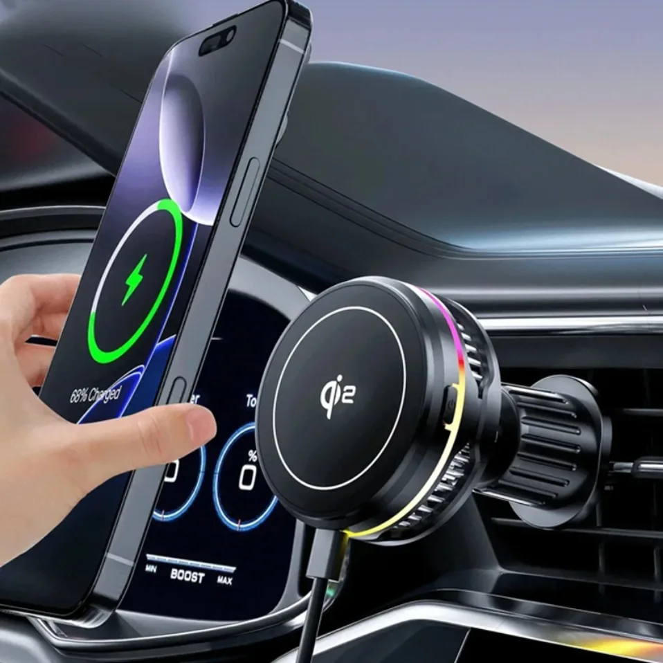 Car Magnetic Wireless Charger Semiconductor Cooling Air Vent Mount Fast Charging Heat Dissipation Holder For iPhone 17/16/15/14
Car Magnetic Wireless Charger Semiconductor Cooling Air Vent Mount Fast Charging Heat Dissipation Holder For iPhone 17/16/15/14