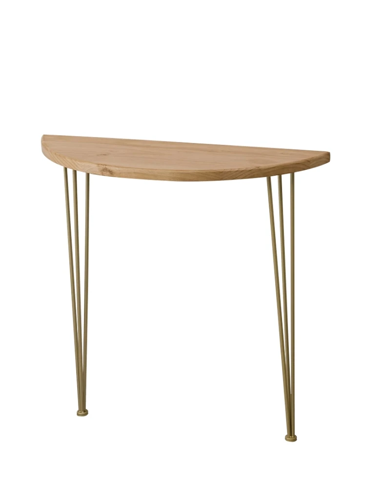Luxury Solid Wood Half Round Table Minimalist Corridor Furniture Northern European Style Narrow Entrance Decoration
Luxury Solid Wood Half Round Table Minimalist Corridor Furniture Northern European Style Narrow Entrance Decoration