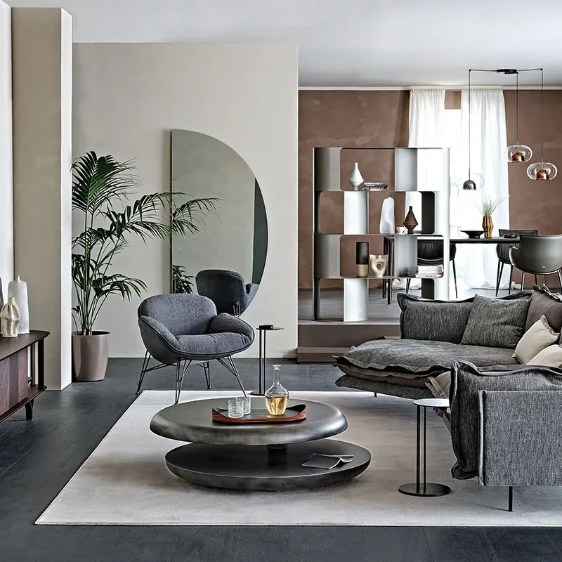 Light luxury round coffee table simple modern small apartment living room household stainless steel table
Light luxury round coffee table simple modern small apartment living room household stainless steel table