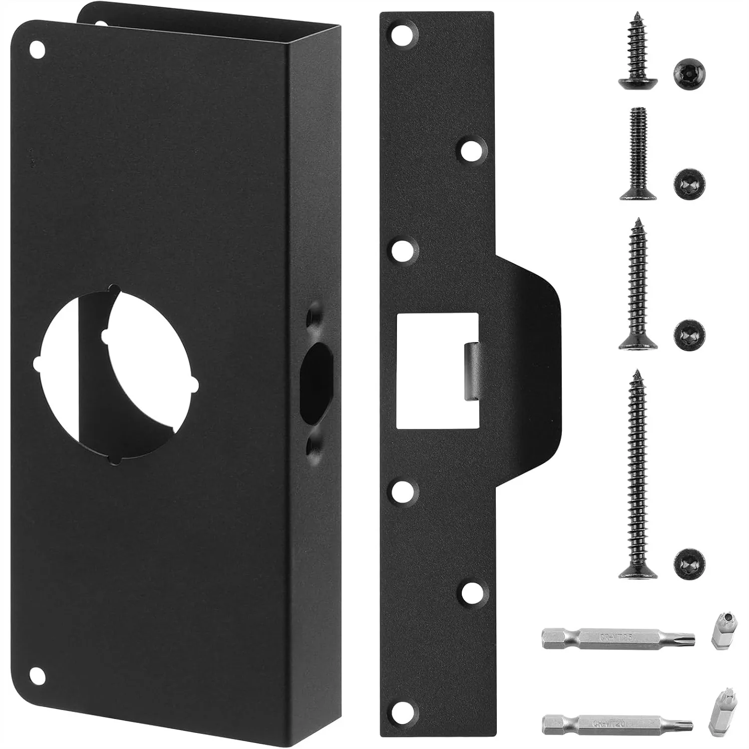 Stainless Steel Door Reinforcement Plate for 1-3/8" Thick Doors with Security Latch Strike Kit
Stainless Steel Door Reinforcement Plate for 1-3/8" Thick Doors with Security Latch Strike Kit
