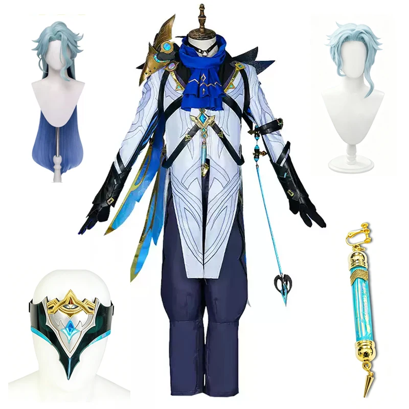 Genshin Impact Il Dottore The Doctor Cosplay Costume Fatui Harbinger Outfit with Mask & Earrings for Men Full Set for Halloween
Genshin Impact Il Dottore The Doctor Cosplay Costume Fatui Harbinger Outfit with Mask & Earrings for Men Full Set for Halloween