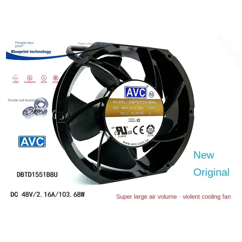 Бренд pa и оригинальный Dbtd1551b8u 48 В 2,16 А 17251 Макс. Скорость воздушного потока 17 см Четырехпроводной ШИМ-вентилятор охлаждения
Бренд pa и оригинальный Dbtd1551b8u 48 В 2,16 А 17251 Макс. Скорость воздушного потока 17 см Четырехпроводной ШИМ-вентилятор охлаждения