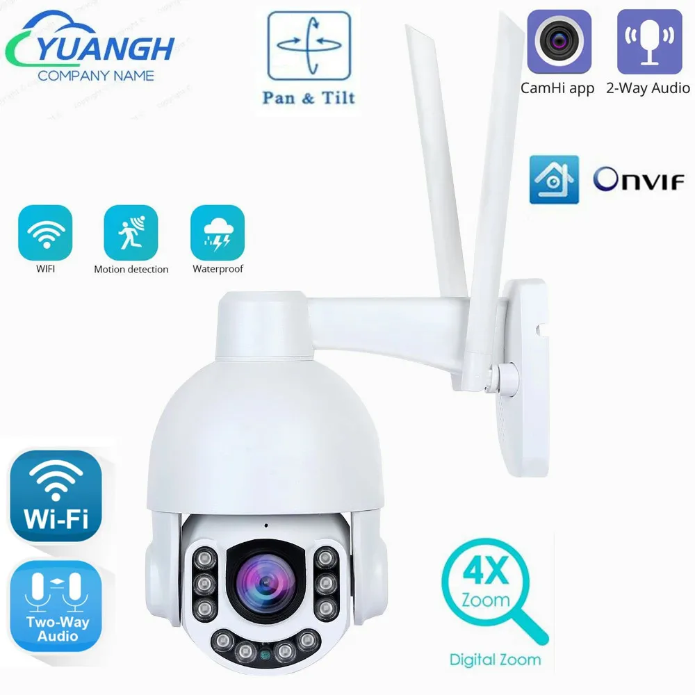 5MP Outdoor Wireless PTZ Camera Waterproof 4X Digital Zoom Speed Dome CamHi WIFI IP Camera Color Night Vision
5MP Outdoor Wireless PTZ Camera Waterproof 4X Digital Zoom Speed Dome CamHi WIFI IP Camera Color Night Vision