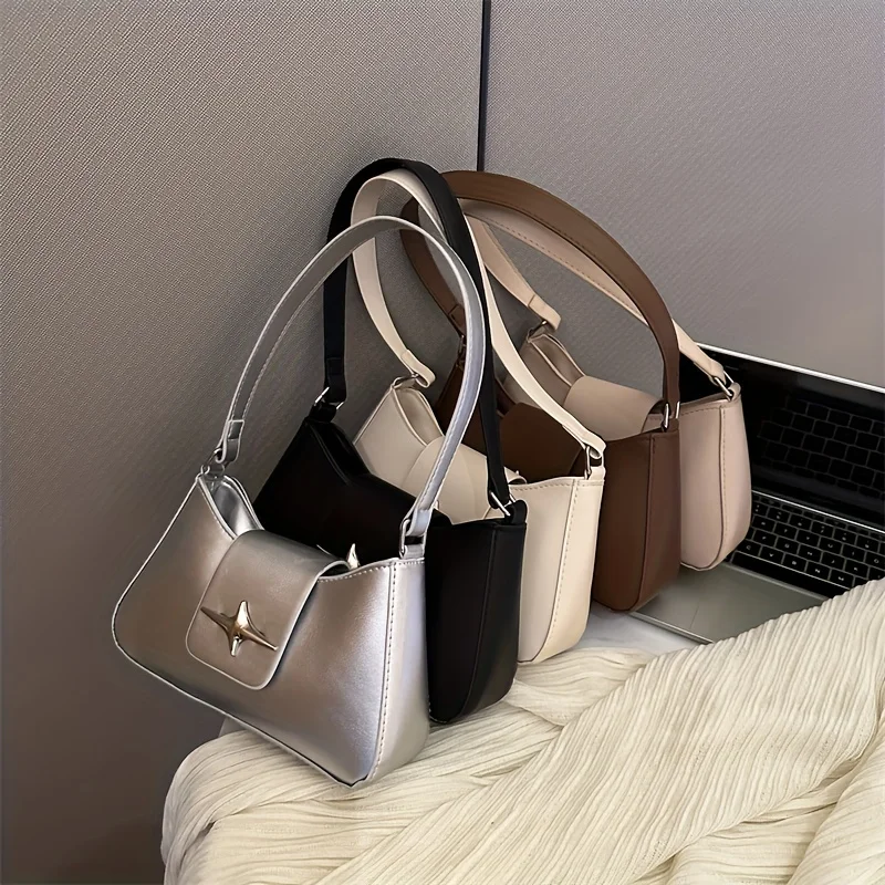 Metal Decor Underarm Bag, Y2K Design Shoulder Bag, All-Match Women's Shoulder Bag
Metal Decor Underarm Bag, Y2K Design Shoulder Bag, All-Match Women's Shoulder Bag