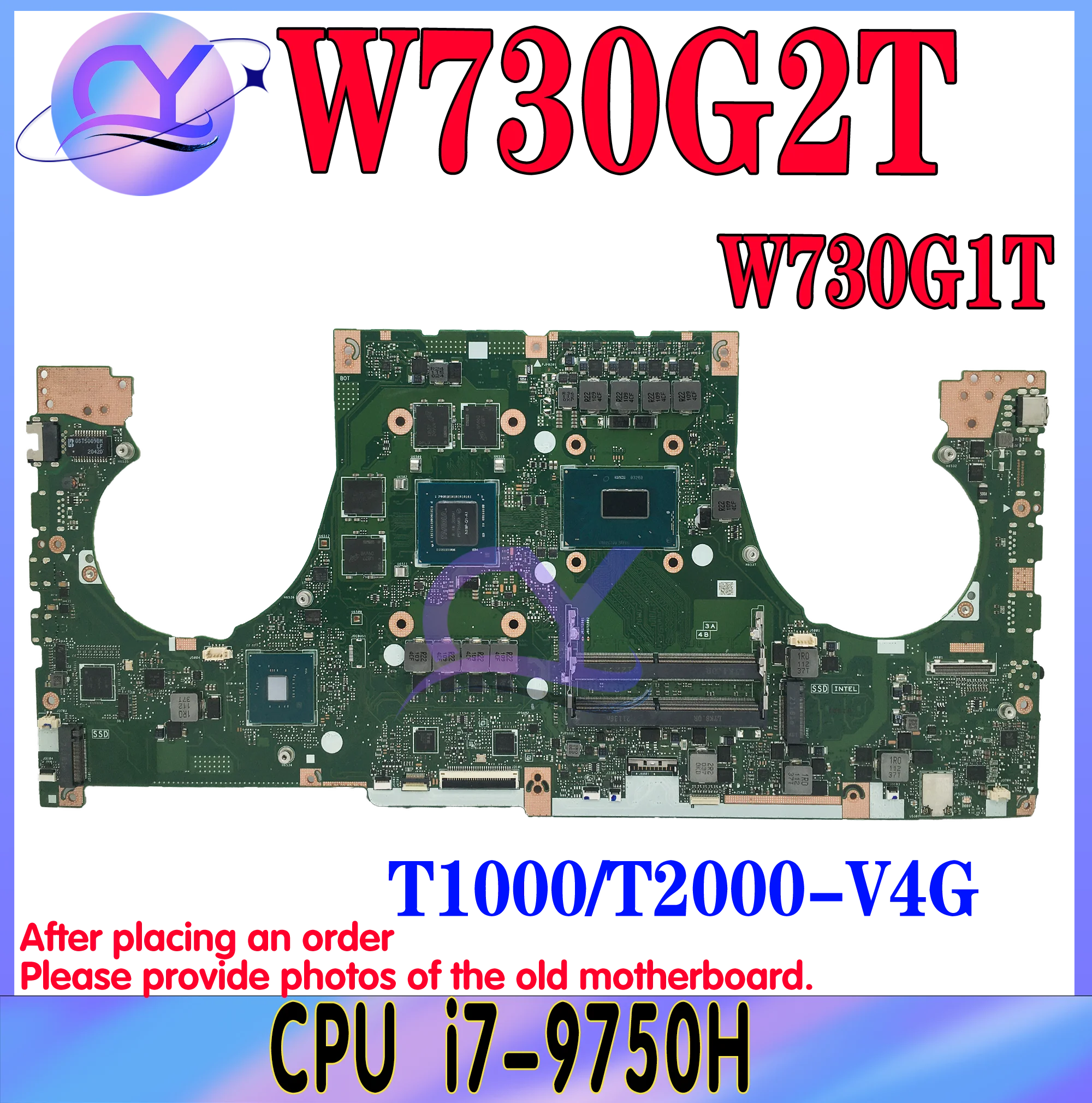 KEFU W730G2T Mainboard For ASUS ProArt StudioBook PRO X W730 W730G2T-G730G1T Laptop Motherboard W/i7-9750H T2000 T1000
KEFU W730G2T Mainboard For ASUS ProArt StudioBook PRO X W730 W730G2T-G730G1T Laptop Motherboard W/i7-9750H T2000 T1000
