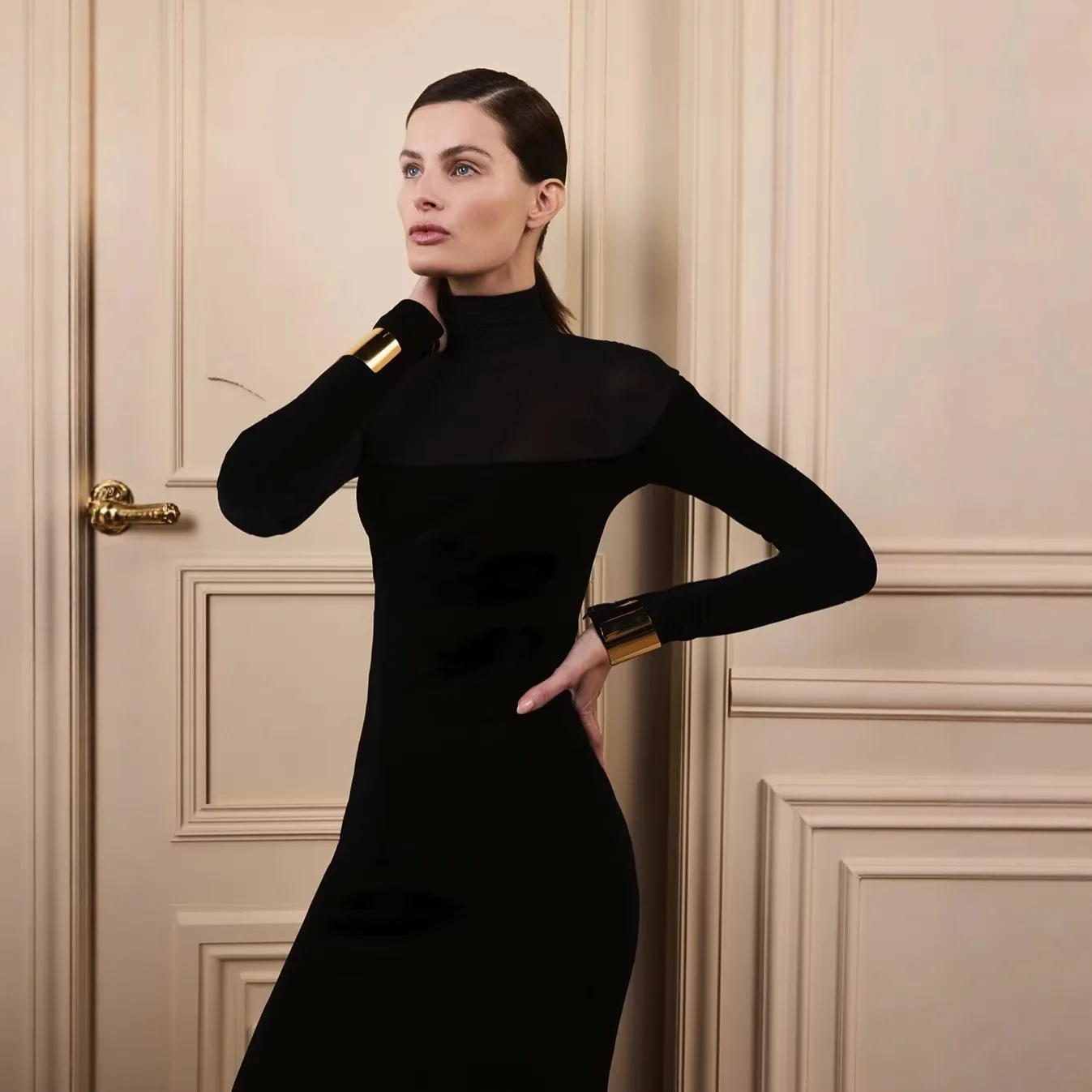 Elegant Mesh Splice Long Sleeve Bodycon Dress See through Design High Waist Polyester Fabric Formal Evening Gown for Women
Elegant Mesh Splice Long Sleeve Bodycon Dress See through Design High Waist Polyester Fabric Formal Evening Gown for Women
