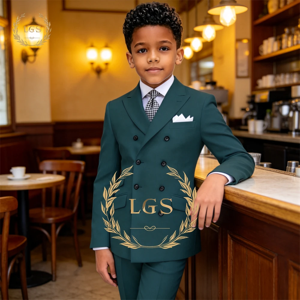 Boys' Elegant 2-Piece Formal Suit – Double-Breasted Peak Lapel Blazer & Tailored Pants for Pageboys & Ceremonies
Boys' Elegant 2-Piece Formal Suit – Double-Breasted Peak Lapel Blazer & Tailored Pants for Pageboys & Ceremonies
