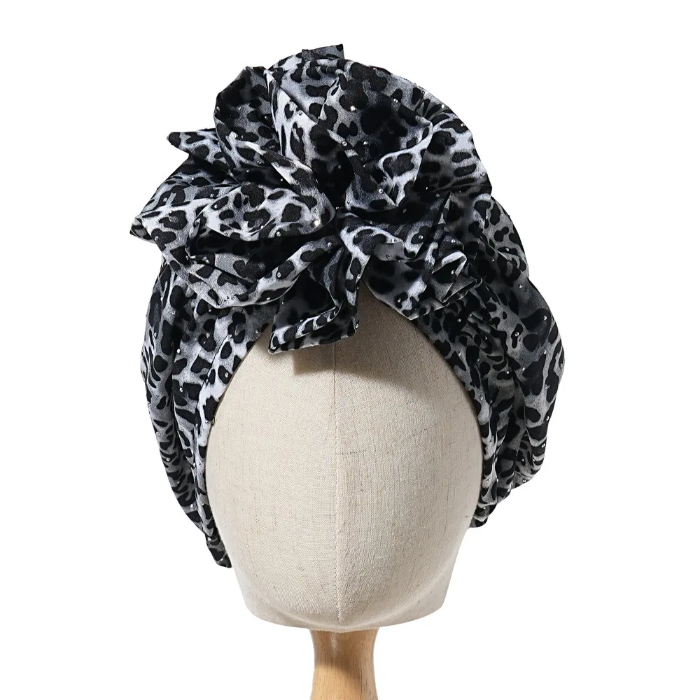 Hot Leopard Print Diamonds Turban Elastic Elegant Floral Beanie Pre Tied Front Knot Head Wrap Women
Hot Leopard Print Diamonds Turban Elastic Elegant Floral Beanie Pre Tied Front Knot Head Wrap Women