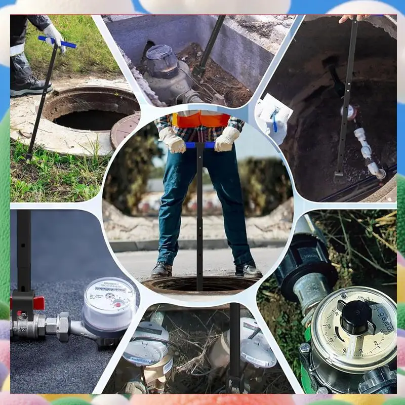 Water Meter Key Shut Off Tool 15 Inch To 28 Inch With 4-Way Utilities Key, T-Handle Removable Water Meter Wrench-AS97
Water Meter Key Shut Off Tool 15 Inch To 28 Inch With 4-Way Utilities Key, T-Handle Removable Water Meter Wrench-AS97