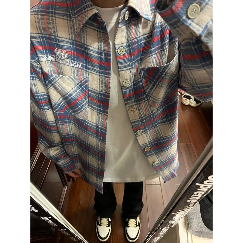 Cleanfit Plaid irt Men's Premium Sle Haome Spring Autumn Trendy Brand Long Sve American Retro Coat for Teens
Cleanfit Plaid irt Men's Premium Sle Haome Spring Autumn Trendy Brand Long Sve American Retro Coat for Teens