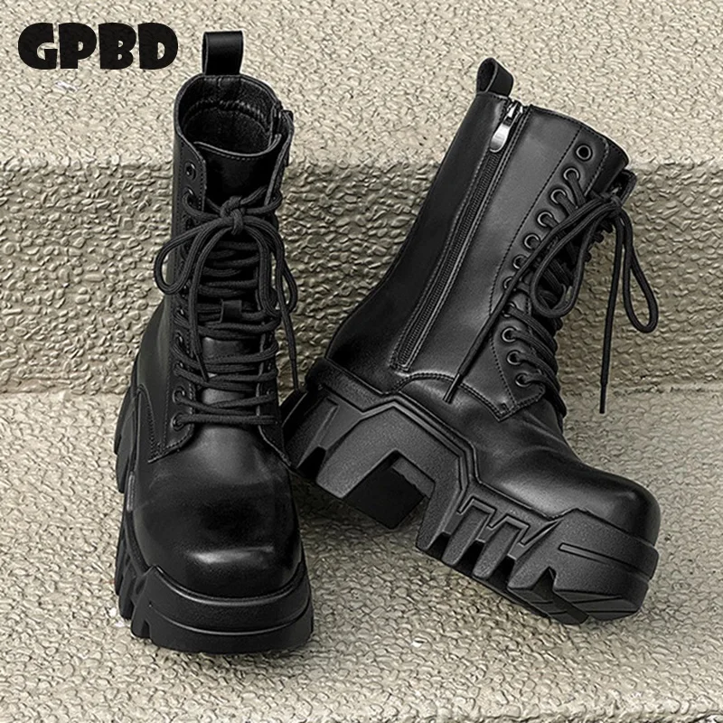 GPBD Gear Bottom Bulldozer Boot Men's 2025 Autumn High Fashion Punk Work Boots Motorcycle Boots High-top Leather Shoes Trend
GPBD Gear Bottom Bulldozer Boot Men's 2025 Autumn High Fashion Punk Work Boots Motorcycle Boots High-top Leather Shoes Trend