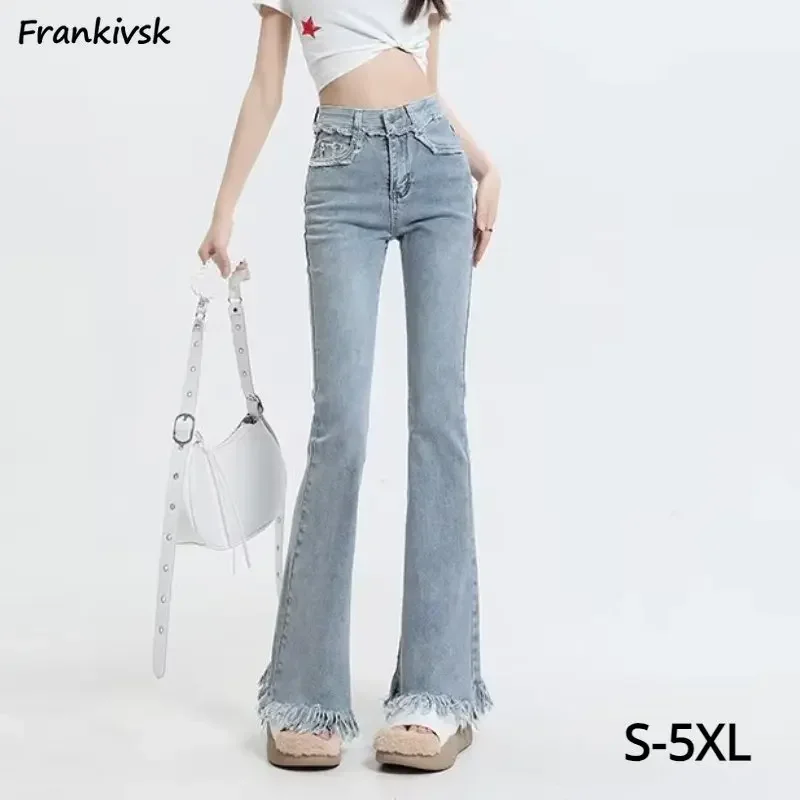Slim Jeans Women Summer Cozy High Waist Retro Denim Flare Trousers Basic Ulzzang Club Office Lady Clothing Streetwear Bottom New
Slim Jeans Women Summer Cozy High Waist Retro Denim Flare Trousers Basic Ulzzang Club Office Lady Clothing Streetwear Bottom New