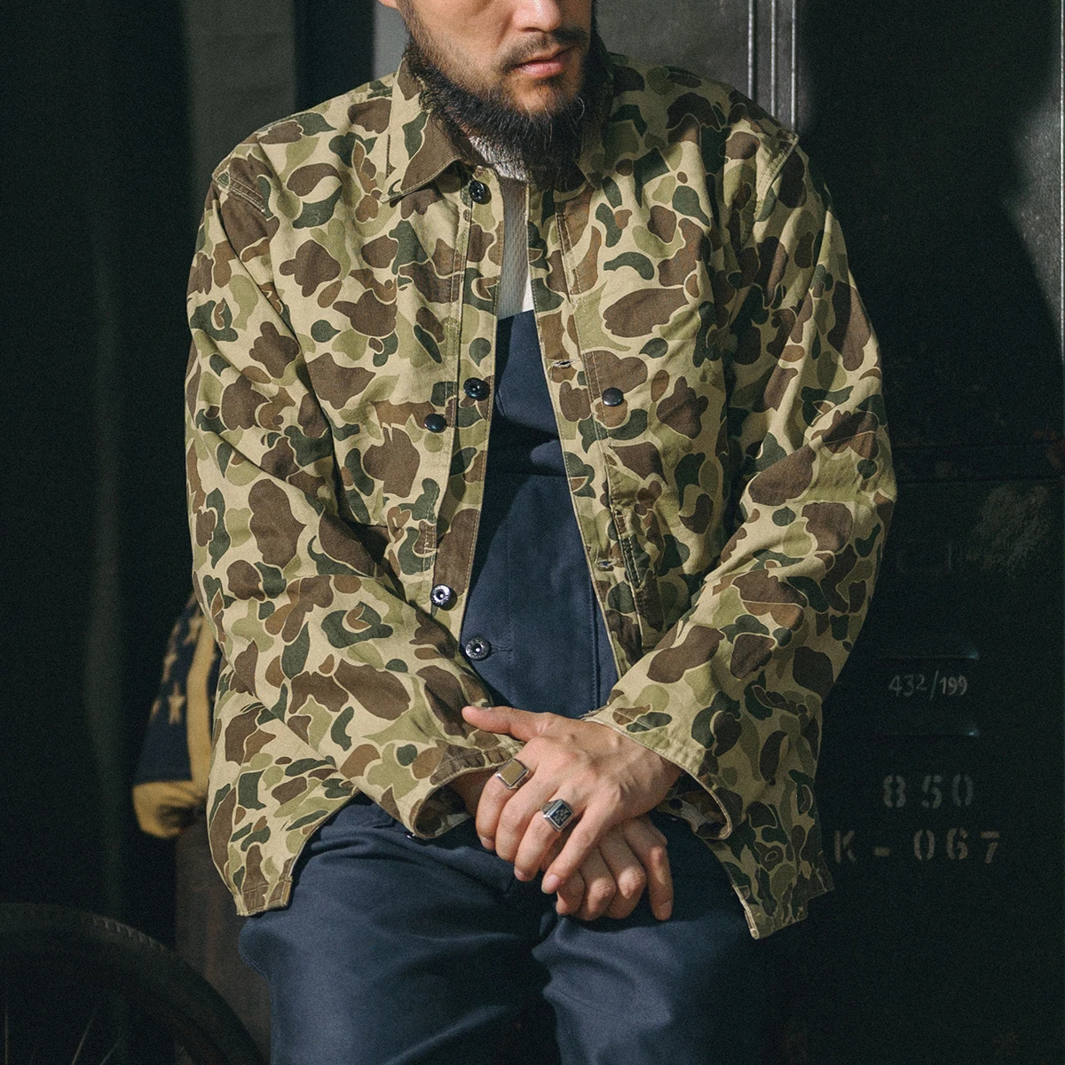 Red Bronson P44 Camouflage Work Jaet Double-Sided Du Hunting HBT Plaid Outerwear Stand Fit Youth Trend Spring Unive...
Red Bronson P44 Camouflage Work Jaet Double-Sided Du Hunting HBT Plaid Outerwear Stand Fit Youth Trend Spring Unive...