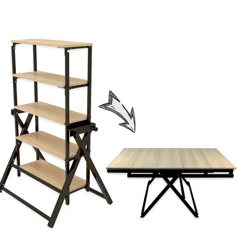 Transformable Convertible Home Furniture: Smart Folding Wood Dining Table and Shelf Combo
Transformable Convertible Home Furniture: Smart Folding Wood Dining Table and Shelf Combo