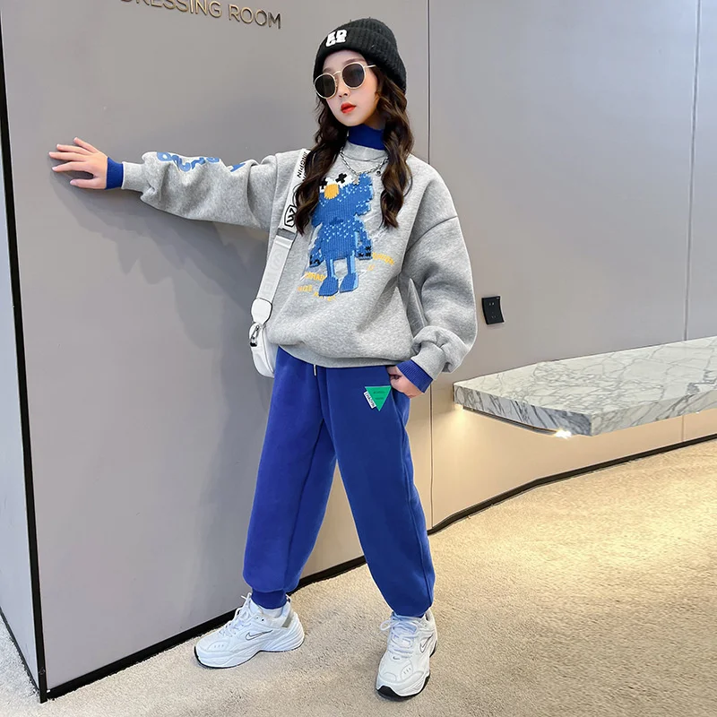 Girls /Boys Suit Sweatshirts +Pants Cotton 2Pcs/Sets 2022 Beauty Spring Autumn Thicken Teenager Warm Kid Outdoor Children Clothi
Girls /Boys Suit Sweatshirts +Pants Cotton 2Pcs/Sets 2022 Beauty Spring Autumn Thicken Teenager Warm Kid Outdoor Children Clothi