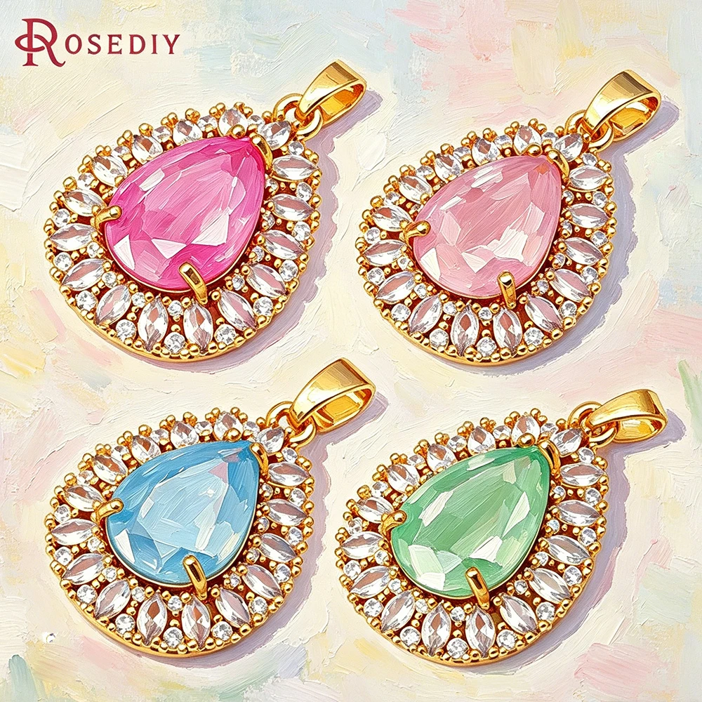 2PCS 18K Gold Color Brass and Zircon Drop Shape Necklaces Charms Pendants High Quality Jewelry Diy Accessories Jewellery Making
2PCS 18K Gold Color Brass and Zircon Drop Shape Necklaces Charms Pendants High Quality Jewelry Diy Accessories Jewellery Making