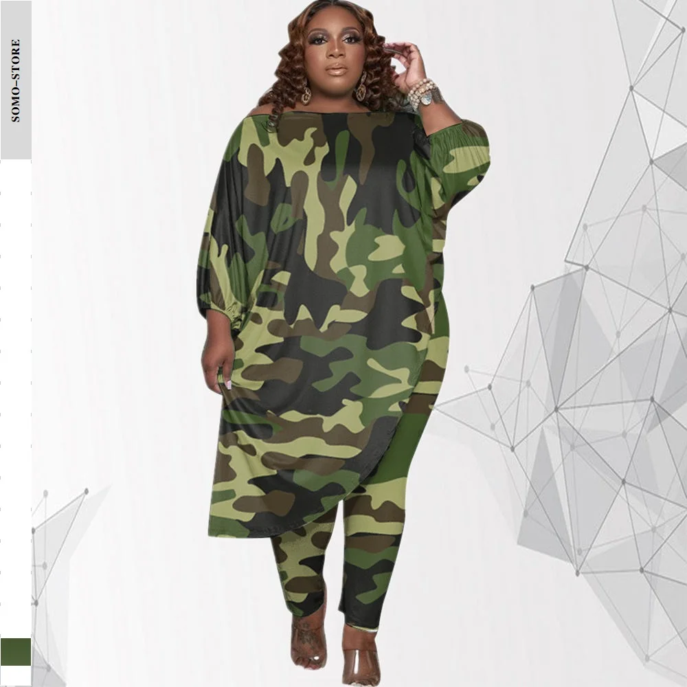 Autumn Style Trendy Plus Size Women Clothing Tracksuit Womens Long Loose Camouflage Oblique Shoulder Wholesale Dropshipping
Autumn Style Trendy Plus Size Women Clothing Tracksuit Womens Long Loose Camouflage Oblique Shoulder Wholesale Dropshipping